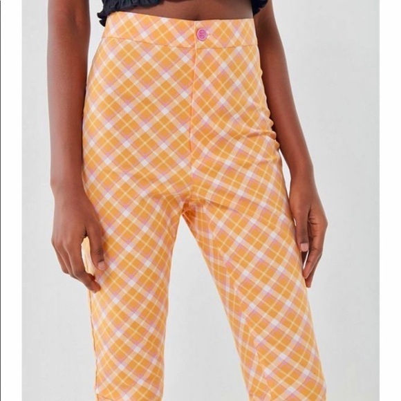 NEW Urban Outfitters Ingrid Super High Rise Pin Up 90s Plaid Skinny Pants Sz 4 - Picture 12 of 13